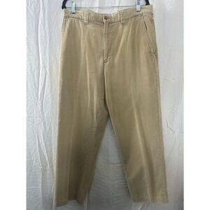 Fieldmaster Men's Tan Corduroy Pants Size 34x32 Classic Fit Casual Trousers